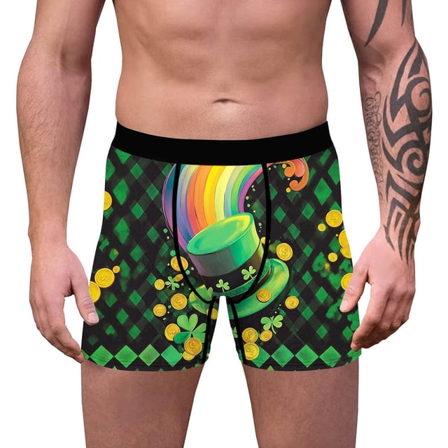 St. Patrick's Day Underpants for Men Breathable Close Fitting Boxers Regular Length 1 Pc