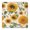 White Sunflower Seed, variant on Black Sunflower Green Leaf Pattern Square Fitted Tablecloth with Elastic Edge,Square Table Cover,Washable Elastic Table Cover for Home Kitchen Party Decor 36"x36"
