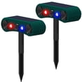 thumbnail image 2 of 2-Pack Solar Ultrasonic Animal Repeller with Motion Sensor, 130dB Siren & Strobe Lights, 4 Modes, IP55 Waterproof for Outdoor – Deters Deer, Raccoons, Cats, Dogs, Squirrels from Yard, Garden, Farm, 2 of 12