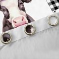 thumbnail image 4 of Castle Fairy Cartoon Cow Curtains Pack of 2 (42x84 Each) for Kids Children Teens,Geometric Plaid Grid Curtains Blackout,Farmhouse Animal Bedroom Curtains,Lightweight Room Decor, 4 of 6