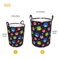 thumbnail image 3 of Sikiie Owls And Hearts Print Round Dirty Clothes Basket, Waterproof Standing Foldable Storage Basket, for Laundry Room, Bedroom, Bathroom Storage-Medium, 3 of 6