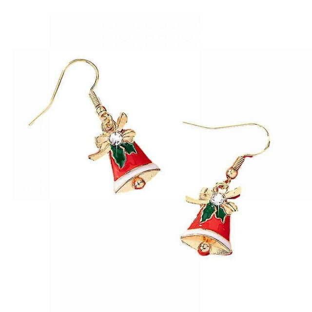 Pair of stud Christmas minimalist bell Christmas tree earrings Xmas