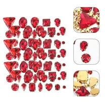 GOOHOCHY Red Glass Rhinestones 130Pcs for Diy Sewing and Jewelry Making Accessories