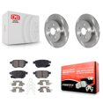 thumbnail image 1 of Transit Auto Rear Disc Brake Rotors and Semi-Metallic Pads Kit for Car 2019 Toyota Corolla 2.0L with Manual Parking K8F-102810, 1 of 11