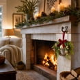 thumbnail image 6 of Bcylexb Mini Christmas Wreaths with Red Velvet Bow & Metal Bell, 8.3" Artificial Greenery Wreaths Small Hanging Wreath for Window Cabinet Xmas Farmhouse Decor, 6 of 6
