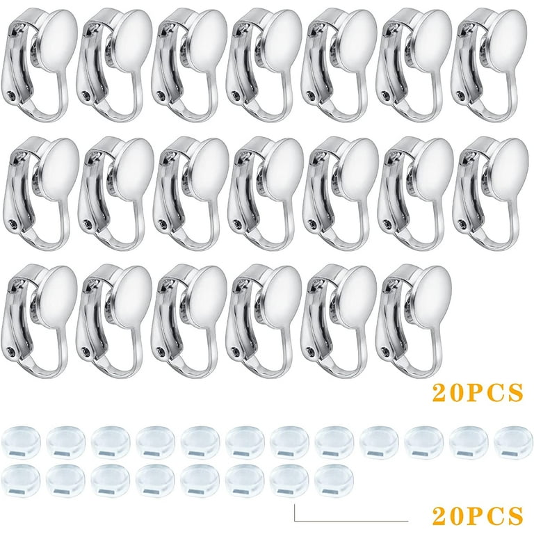 SENHAI 24 Pcs Clip-on Earring Converter with Silicone Pads