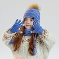 thumbnail image 7 of Children's Winter Hats with Ear Flaps Scarf Glove Set, Knitted Lined Beanies Cap for 4-10 Years Boys Girls, 7 of 7