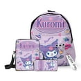 thumbnail image 2 of 3D New Product Three-piece Set Printing Peripheral Sanrio Kuromi Schoolbag Student Two-dimensional Backpack Shoulder Pencil Case, 2 of 7