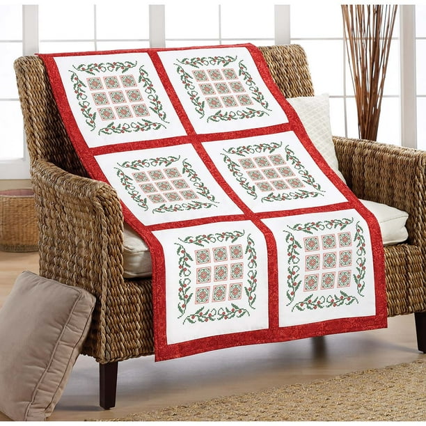 Herrschners® Christmas Solitaire Quilt Blocks Stamped CrossStitch
