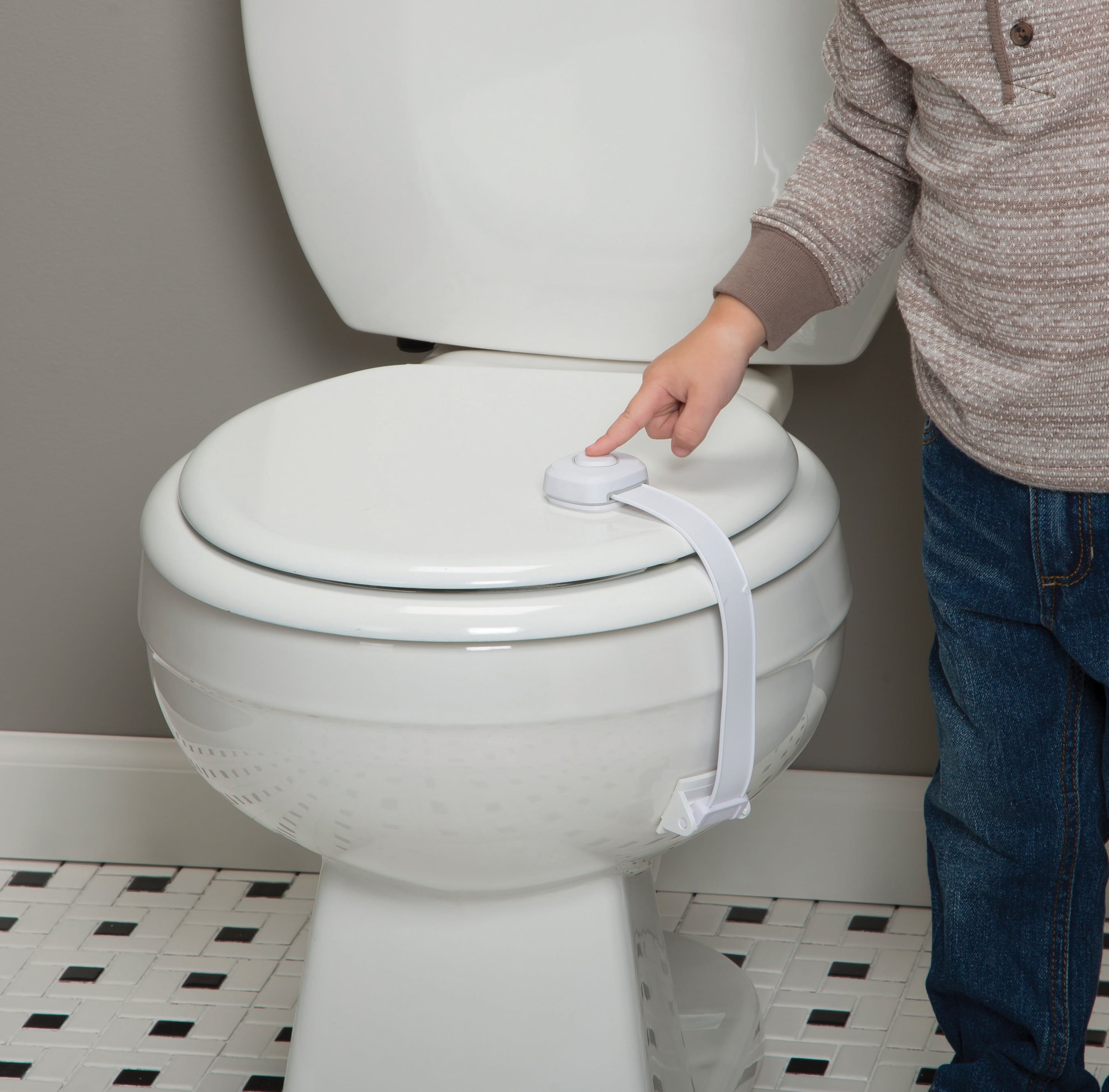 (2 pack) Safety 1st OutSmart Toilet Lock, White, Toddler