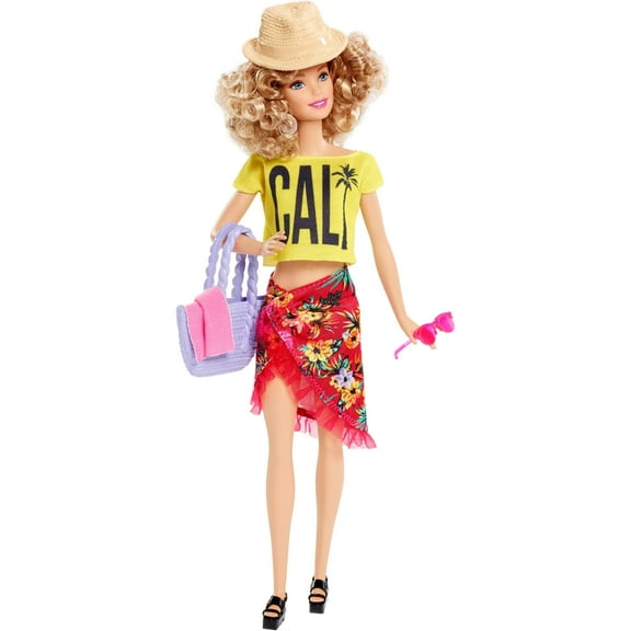Barbie Glam Vacation Pink Polka Dot Doll