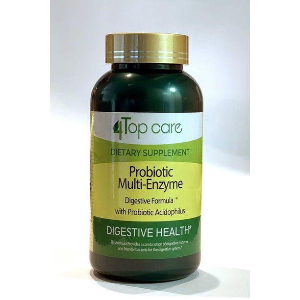 4 Top Care Probiotic MultiEnzyme Digestive Formula with Probiotic