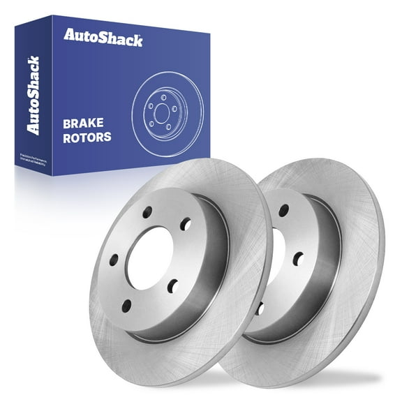 AutoShack 10.43" (265 mm) Rear Solid Brake Rotors | Replacement for 2004-2013 Mazda 3 2009-2013 Mazda 3 Sport | 2-PC Set