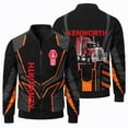 thumbnail image 4 of Chaqueta de manga larga con estampado de logotipo de camión 3D para hombre, chaqueta de vuelo con cuello redondo y cremallera, nueva de otoño e invierno, 4 of 5