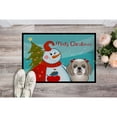 thumbnail image 2 of Snowman with Gray Silver Shih Tzu Door Mat, 2 of 2