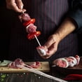 thumbnail image 4 of KAKOWELY 20 brochetas de acero inoxidable para barbacoa, palitos para asar, accesorio para barbacoa, 4 of 5
