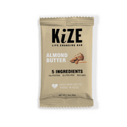 KiZE Life Changing Bar, Almond Butter, Gluten Free, 1.6oz Bar (10 count)