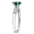 thumbnail image 3 of Everly Women's Created Emerald 10K White Gold Engagement Ring, 3 of 8