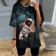 thumbnail image 2 of Camiseta estampada a la moda para mujer, blusa de manga corta, cuello redondo, camisetas informales Pompotops hfajkhk136962, 2 of 7