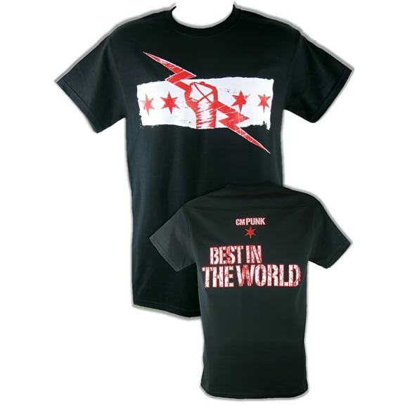 CM Punk Best In the World Mens Black Version T-shirt XXL