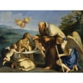 thumbnail image 2 of Marcantonio Franceschini 14x12 Gold Ornate Wood Frame and Double Matted Museum Art Print Titled - The Last Communion of Saint Mary of Egypt (1680), 2 of 4