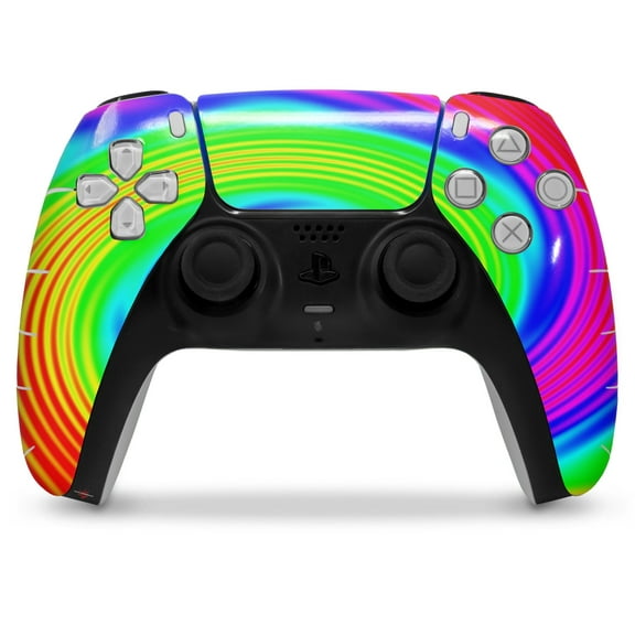 WraptorSkinz Skin Wrap compatible with the Sony PS5 DualSense Controller Rainbow Swirl (CONTROLLER NOT INCLUDED)