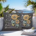 thumbnail image 3 of Retro Sunflower Throw Pillow Covers 20x20 Inch Set of 2, Spring Summer Farmhouse Floral Butterfly Waterproof Outdoor Pillow Covers, Decorative Cushion Pillowcases for Couch, Sofa, Bed, Garden, Patio, 3 of 9