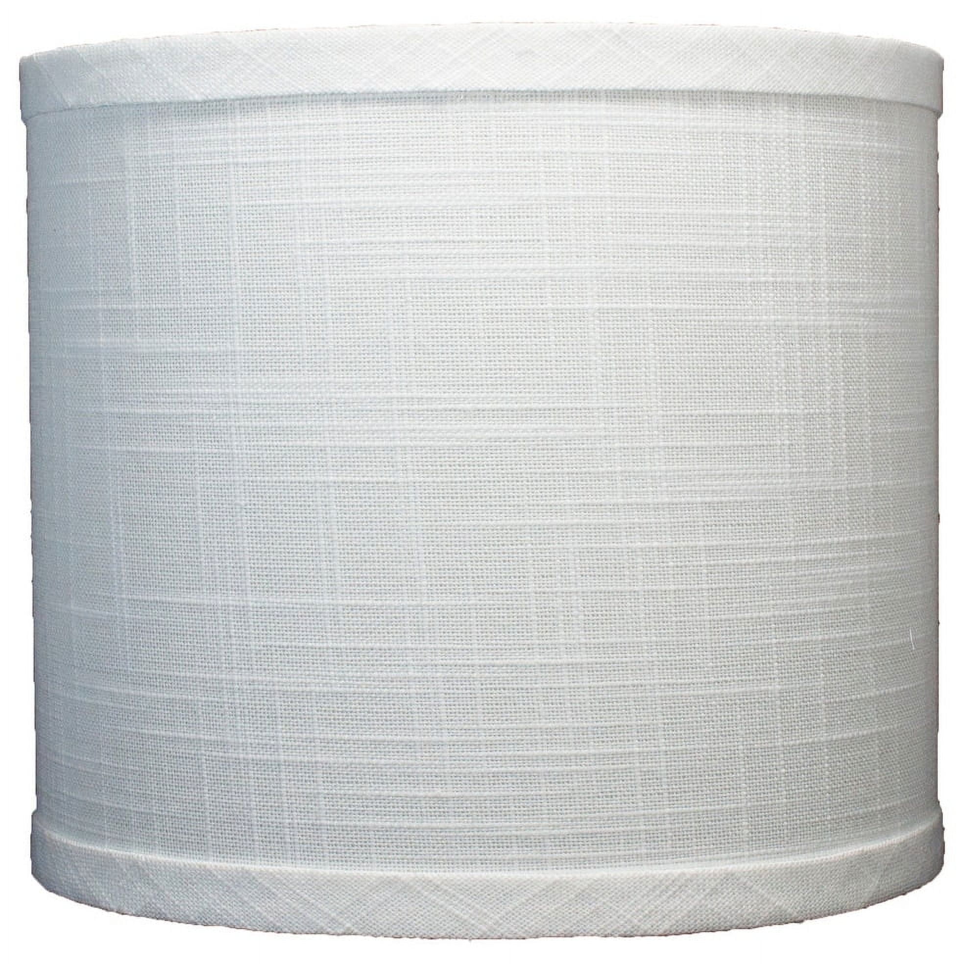 Classic Drum Linen Lamp Shade, 8" to 16" Bottom Size Off White 14"
