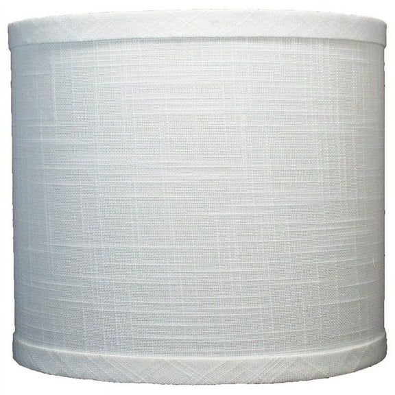 Classic Drum Linen Lamp Shade, 8" to 16" Bottom Size Off White 8"