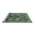 thumbnail image 2 of Ahgly Company Machine Washable Indoor Rectangle Persian Turquoise Blue Traditional Area Rugs, 8' x 10', 2 of 4