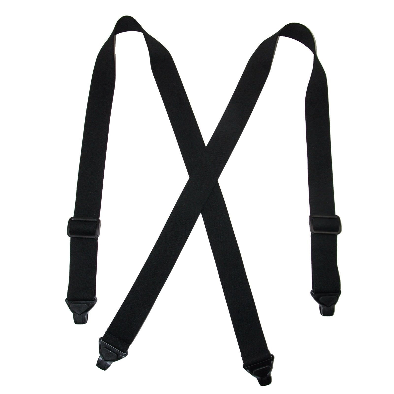 Mens Elastic Metal Clip-End 2 Inch Whitetail Deer Suspenders USA Made