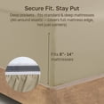 thumbnail image 4 of California Design Den 100% Organic Cotton, Twin Extra Long Fitted Sheet Only - Soft, Crisp Sheets with Deep Pockets for a Snug-Fit - Warm Taupe, 4 of 9