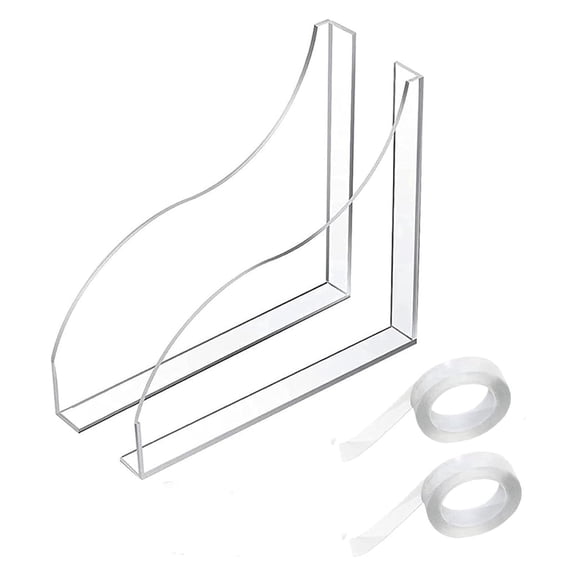 Shower Splash Guard, 2 Pack Bathtub Shower Water Splash Guards Acrylic Bathtub Splash Guard Self-Adhesive Waterproof Shower Guards to Keep Water in Shower