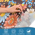 thumbnail image 3 of Yayeee Kitchen Curtains Light Filtering 27"x24" Rod Pocket Short Cafe Window Panel, Colorful Flowers, 3 of 7