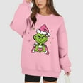 thumbnail image 5 of Womens Christmas Vacation Sweatshirt Long Sleeve Funny Cute Xmas Crewneck Pullover 2-Pink 3XL 1, 5 of 5