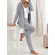 thumbnail image 4 of Plus Size Conjunto De Ropa Casual, Chaqueta Con Capucha Y Cremallera De Manga Larga Sólida Para Mujer Y Pantalones Con Cordón Conjunto De Dos Piezas, 4 of 4