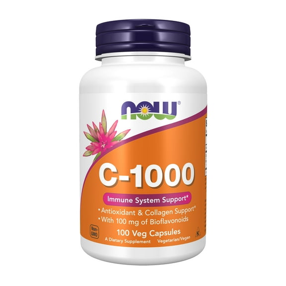 NOW Supplements, Vitamin C-1,000 with 100 mg of Bioflavonoids, Antioxidant Protection*, 100 Veg Capsules