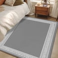 thumbnail image 5 of Grey Geometric Large Area Rugs for Bedroom Living Room, Soft Non Slip Carpet Bedside Rug, Bohemia Tribal Farm Tribal Patterned Rectangular Floor Cover Kitchen Accent Rug 4'x6' for Dining Room/Office, 5 of 9