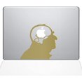 thumbnail image 1 of The Decal Guru Steampunk Apple Brain MacBook Decal Vinyl Sticker - 15" MacBook Pro (2016 & Newer) - Gold, 1 of 1