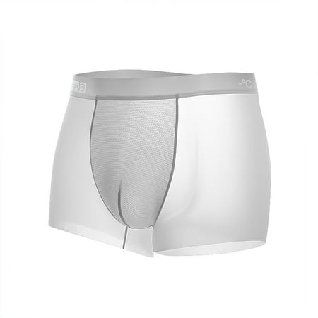 Summer Savings Clearance 2025  Mens Boxer Briefs  Underwear for Men with Pouch Moisture Wicking Cooling Ice Silk Underwear Men Breathable See Through Boxer Briefs L-3XL
