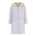 thumbnail image 4 of Long Winter Coats for Women Reversible Puffer Jacket Padded Down Quilted Jackets Thicken Warm Fleece Parka Outwear, 4 of 6