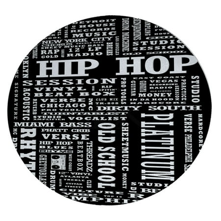 

KuzmarK 12 Round Glass Cutting Board - Hip Hop