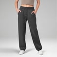 thumbnail image 2 of dGslk Women’s High Waist Drawstring Sweatpants Loose Fit Elastic Waist Casual Lounge Pants with Pockets for Everyday Comfort Dark Gray L, 2 of 2