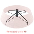 thumbnail image 3 of 42-Inch Water Hyacinth Christmas Tree Collar, Woven Tree Base Cover with Cord Cut Out, Pink, 3 of 7