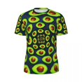 thumbnail image 2 of Avocado Spiral T-Shirt Green Fruit Print Fashion T-Shirts Short-Sleeve Quick Dry Tshirt Summer Y2K, 2 of 5