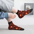 thumbnail image 2 of Rateoe Fire Extinguisher Pattern Quarter Crew Socks,Toe Seamed Ankle Socks,Cotton Cushioned Breathable Athletic Crew Sports Socks, 2 of 7