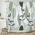 thumbnail image 4 of Green Plant Shower Curtains, Fabric Shower Curtain Leaves Shower Curtain Plants Tropical Shower Curtain Set,Waterproof Shower Curtains for Bathroom with 12 Plastic Hooks 72x72 Inches, 4 of 6
