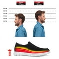 thumbnail image 3 of CMR CHAMARIPA Height Increasing Shoes For Men - Black Canvas Casual Slip-On Elevator Loafers 2.36 Inches / 6 CM, 3 of 10