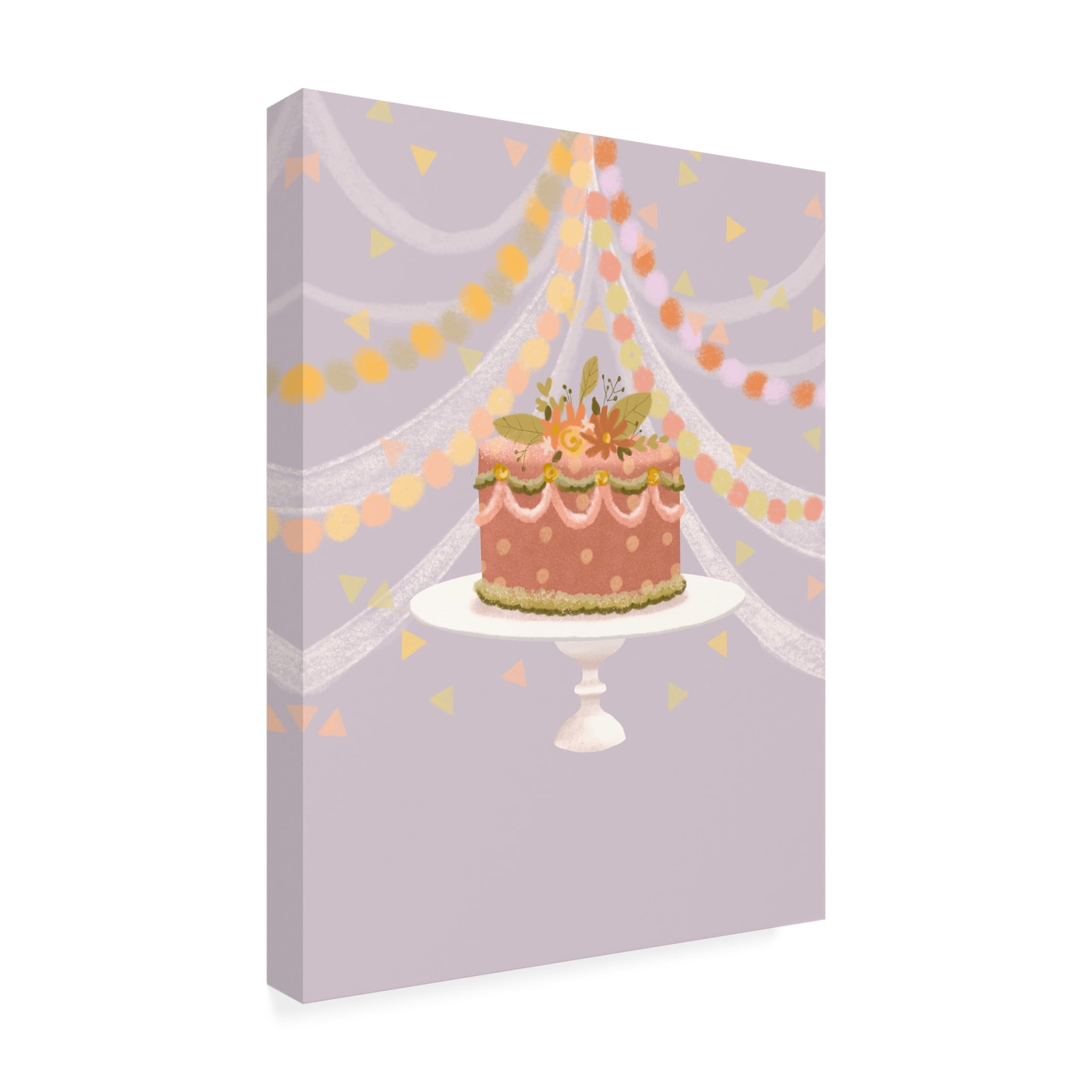 Canvas Wall Art - Christine Rotolo 'Party Time Desserts 3' Wall Art for Living Room, Bedroom, or Office Décor by Trademark Fine Art - 35 x 47 Inches