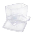 thumbnail image 2 of EeaseMX Dispensador de hisopos de algodón, soporte para hisopos de algodón, soporte para maquillaje y cosméticos con tapa (transparente), 2 of 7